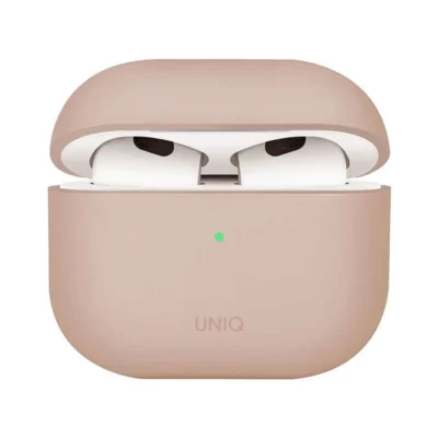 UNIQ Lino Hybrid Liquid Silicone Case for AirPods 4th Gen – Pink