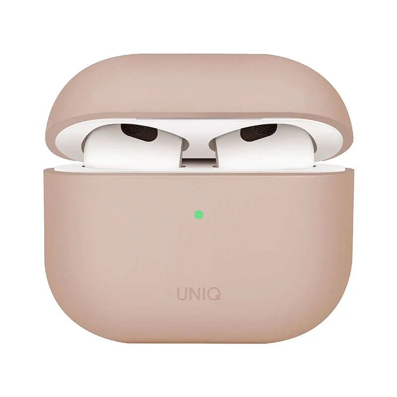 UNIQ Lino Hybrid Liquid Silicone Case for AirPods 4th Gen – Pink