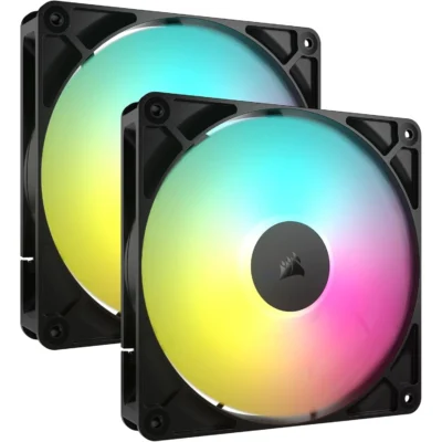 CORSAIR RS140 ARGB 140mm PWM Fans (Dual Pack) - Black