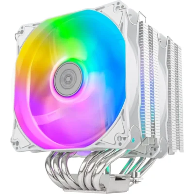 SilverStone Hydrogon D120 ARGB Dual Tower CPU Air Cooler - White