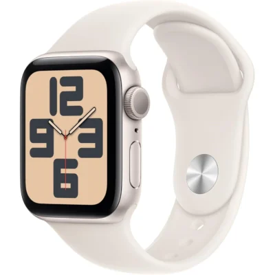 Apple Watch SE (2nd Generation) 40mm Aluminum Case with Starlight Sport Band (2024) - Starlight