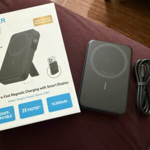 Anker MagGo 10K Power Bank, 15w Ultra-Fast Magnetic Charging with Smart Display - Black