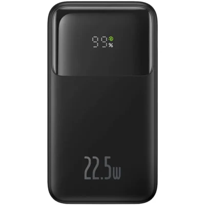 Baseus Comet Series Dual-Cable Digital Display Fast Charge Power Bank 22.5W (Black)