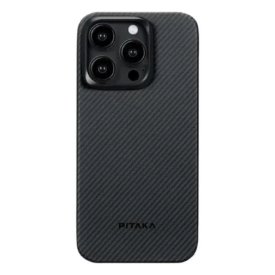 Pitaka MagEZ Compatible Case for iPhone 15 Pro – Black/Grey