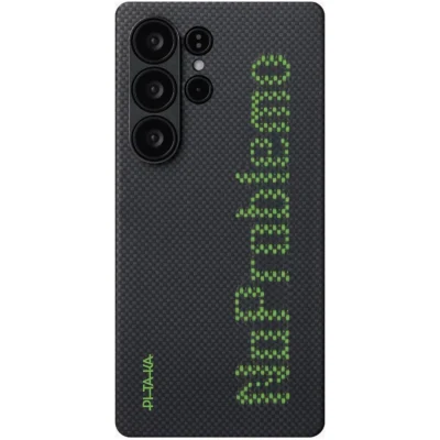 PITAKA X Aries MagEZ Compatible Luminous Case for Samsung Galaxy S25 Ultra – Black