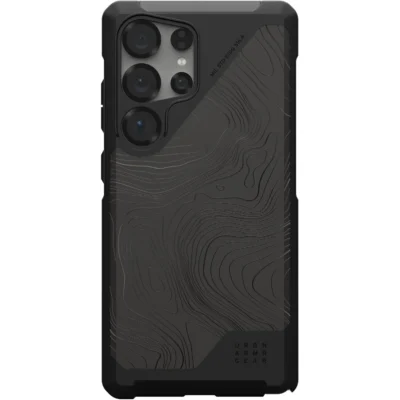 UAG Metropolis LT Magsafe Compatible Phone Case for Samsung Galaxy S25 Ultra – Topography Black
