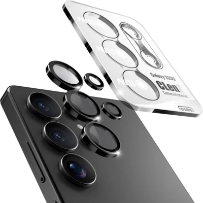 Whitestone Dome Camera Ring For Samsung Galaxy S25 Ultra Camera Protector Ring Type – 2 Pack