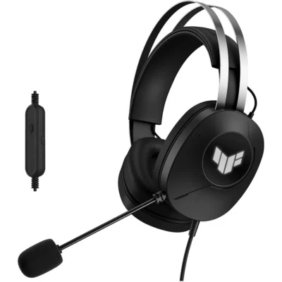 ASUS TUF Gaming H1 Gen II Wired Headset, 40mm Petrol Speakers, 7.1 Virtual Surround Sound, TeamSpeak Certified Microphone, 297g Lightweight Design