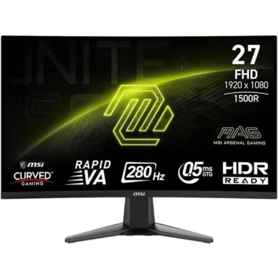 MSI MAG 276CXF 27" 1920x1080 (FHD), 280Hz, 0.5ms, Rapid VA, Curved Gaming Monitor
