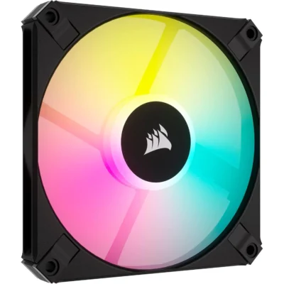 CORSAIR iCUE AF120 RGB SLIM 120mm PWM Fluid Dynamic Bearing Fan — Black Single Pack