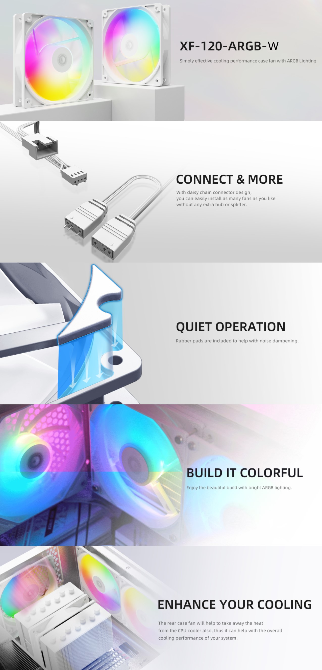 Id cooling xf 120 argb w 4