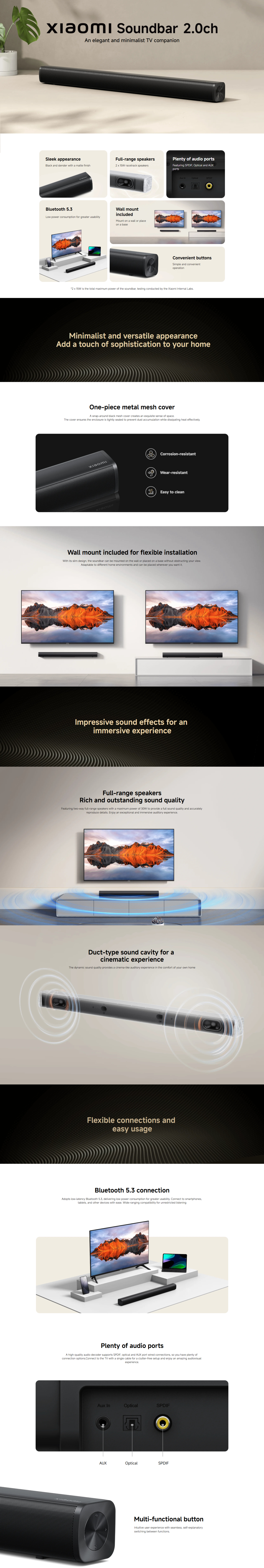 Xiaomi soundbar 2.0 3
