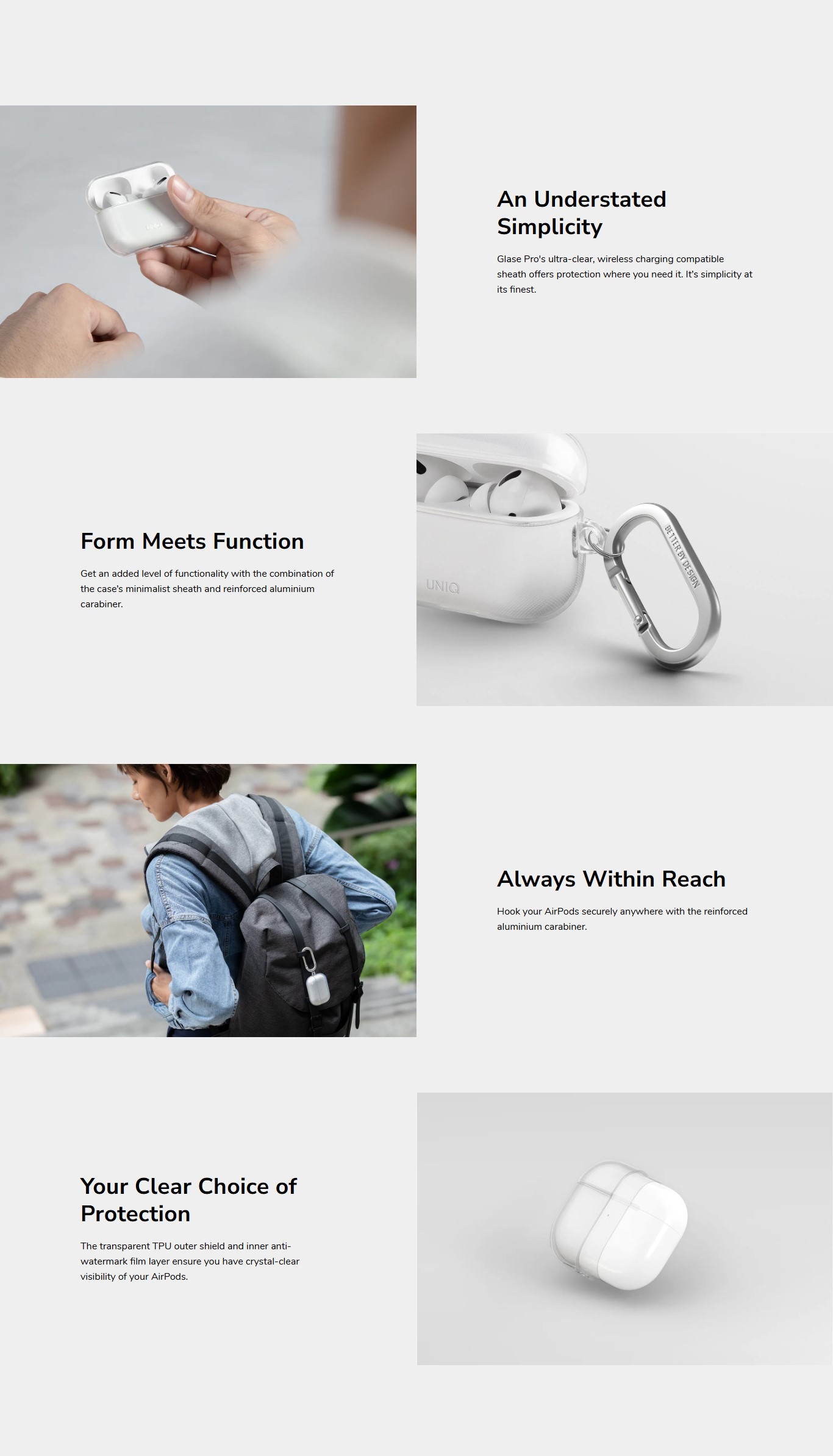 Uniq glase pro lock case for airpods 5