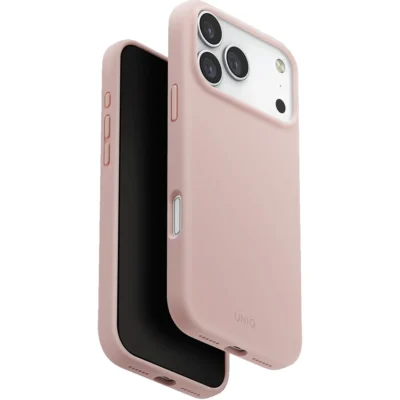 UNIQ Lino Hybrid Silicone Case with MagClick™ for iPhone 17 Pro Max - Blush Pink