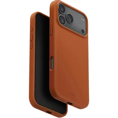 UNIQ Lino Hybrid Silicone Case with MagClick™ for iPhone 17 Pro Max - Sunset Orange