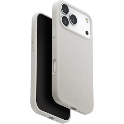 UNIQ Lino Hybrid Silicone Case with MagClick™ for iPhone 17 Pro Max - Mist Grey