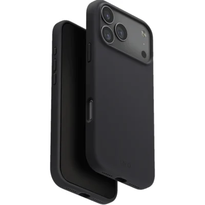 UNIQ Lino Hybrid Silicone Case with MagClick™ for iPhone 17 Pro Max - Charcoal Grey