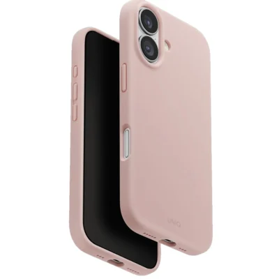 UNIQ Lino Hybrid Silicone Case with MagClick™ for iPhone 17 - Blush Pink