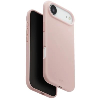 UNIQ Lino Hybrid Silicone Case with MagClick™ for iPhone Air - Blush Pink