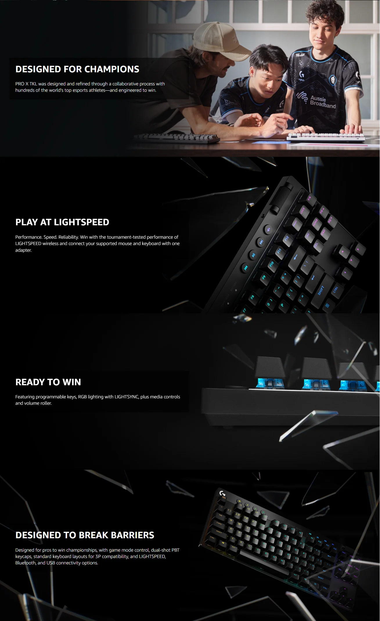 Logitech G Pro X TKL Rapid Gaming Keyboard Logitech G Pro X TKL Rapid Gaming Keyboard