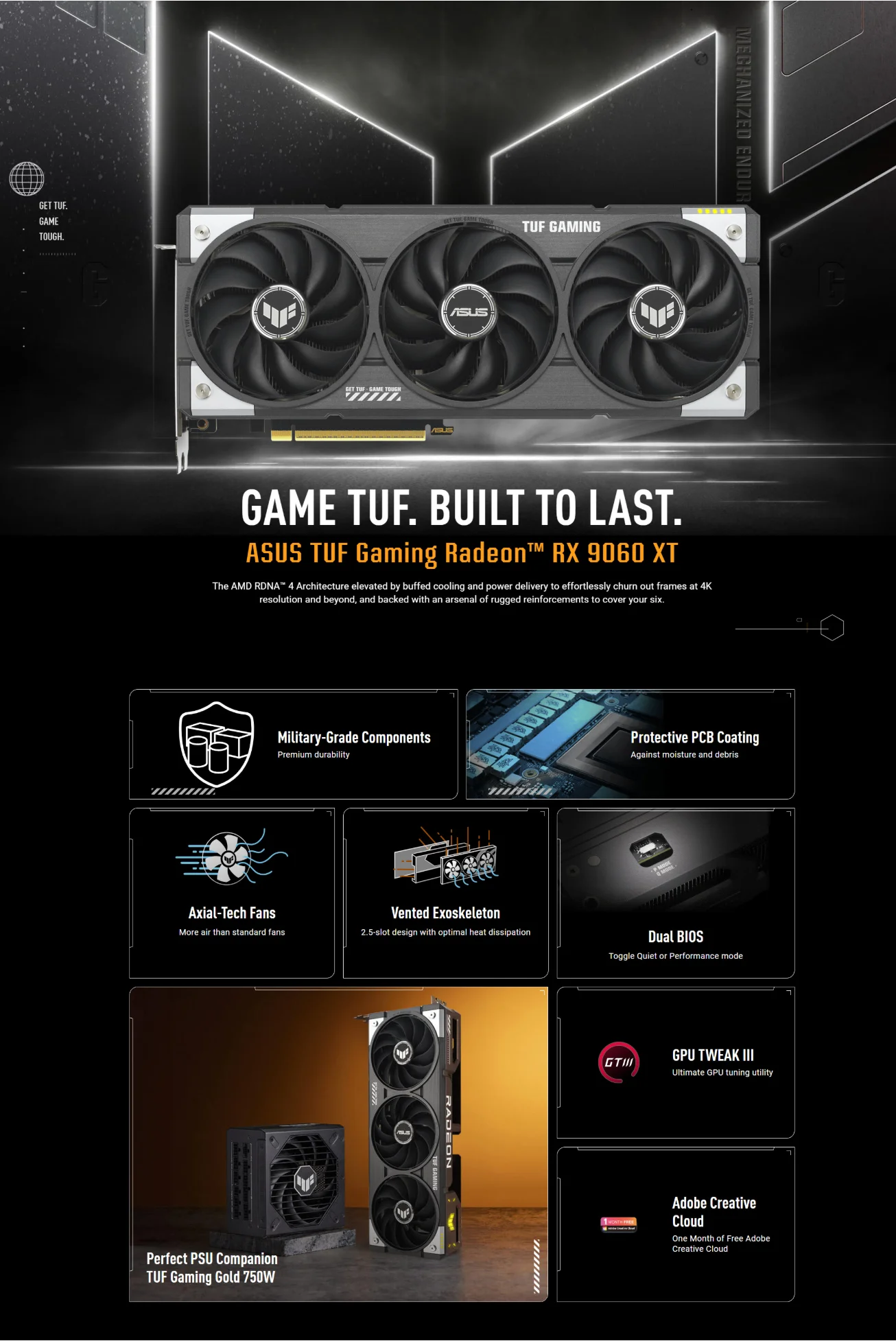 ASUS TUF Gaming Radeon RX 9060 XT 16GB ASUS TUF Gaming Radeon RX 9060 XT 16GB