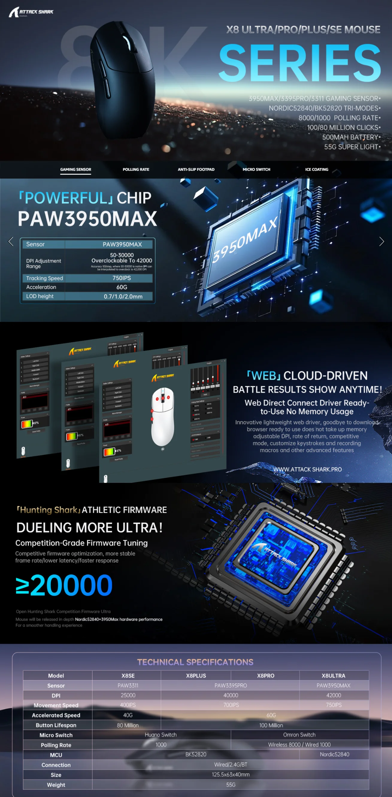 ATTACK SHARK X8 SE ATTACK SHARK X8 SE