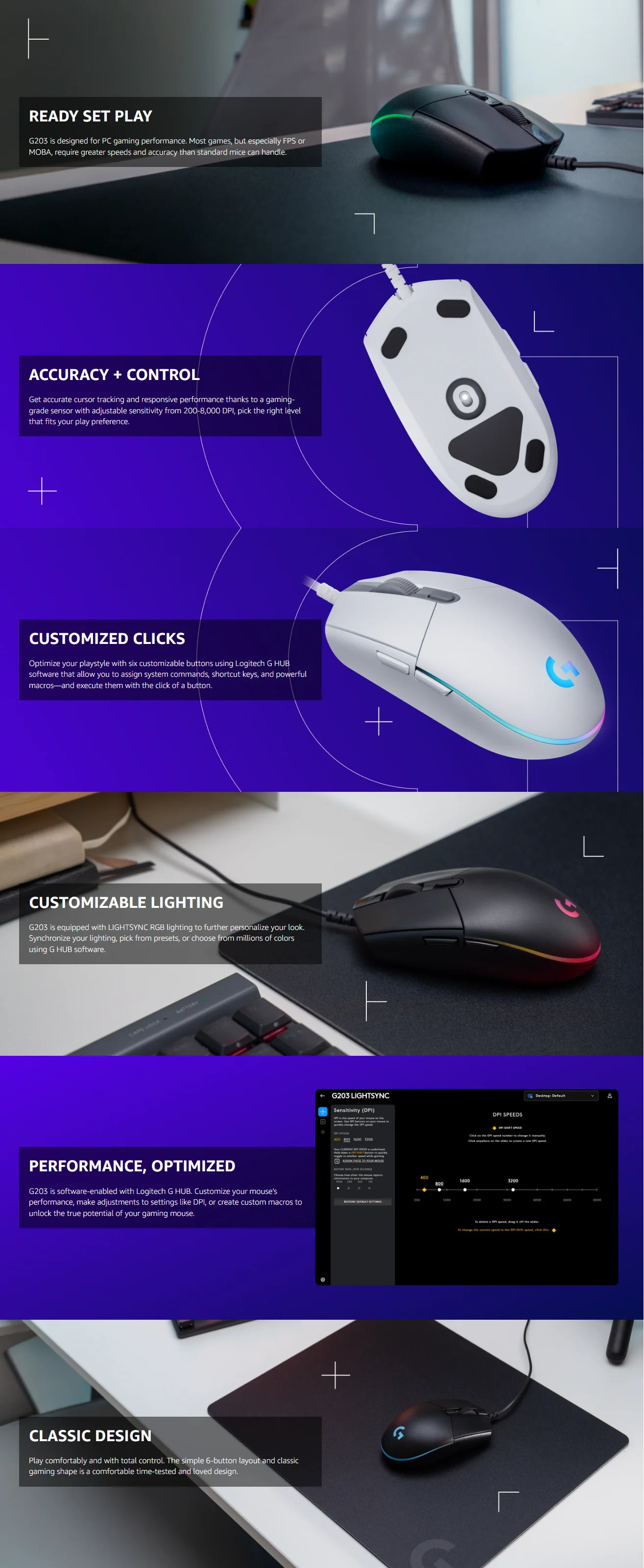 Logitech G203 Lightsync RGB Logitech G203 Lightsync RGB