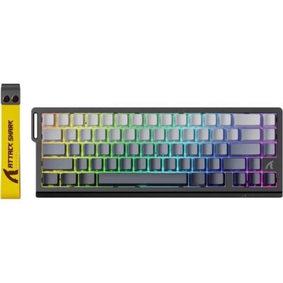 ATTACK SHARK X68 HE 60% Wired Gaming Keyboard Rapid Trigger – Moonlight