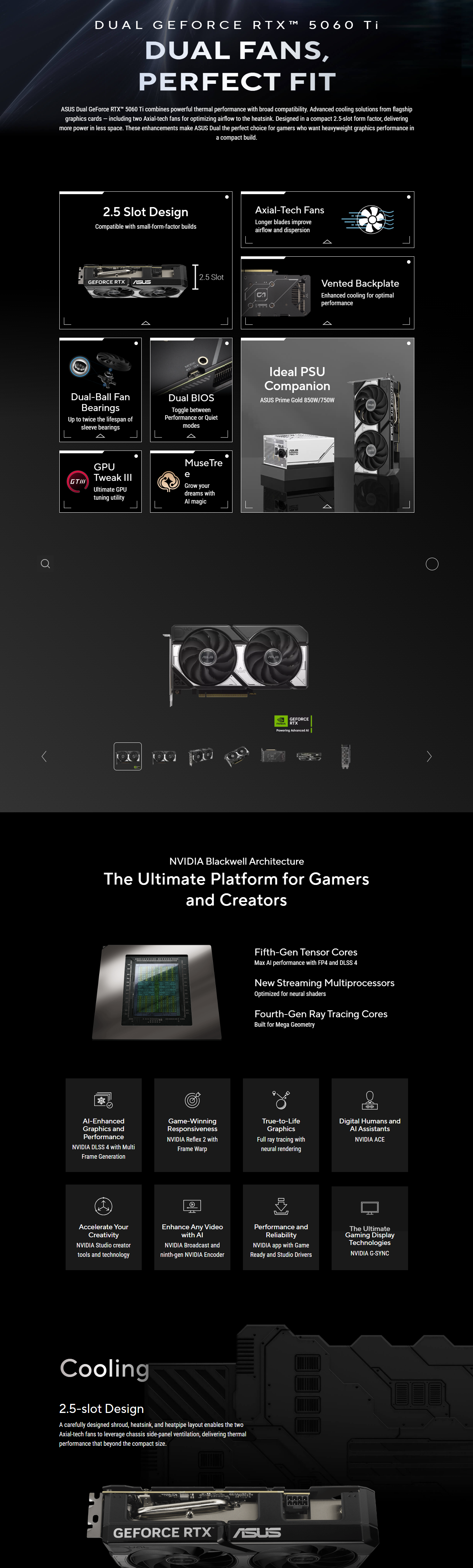 ASUS Dual GeForce RTX 5060 Ti 16GB ASUS Dual GeForce RTX 5060 Ti 16GB