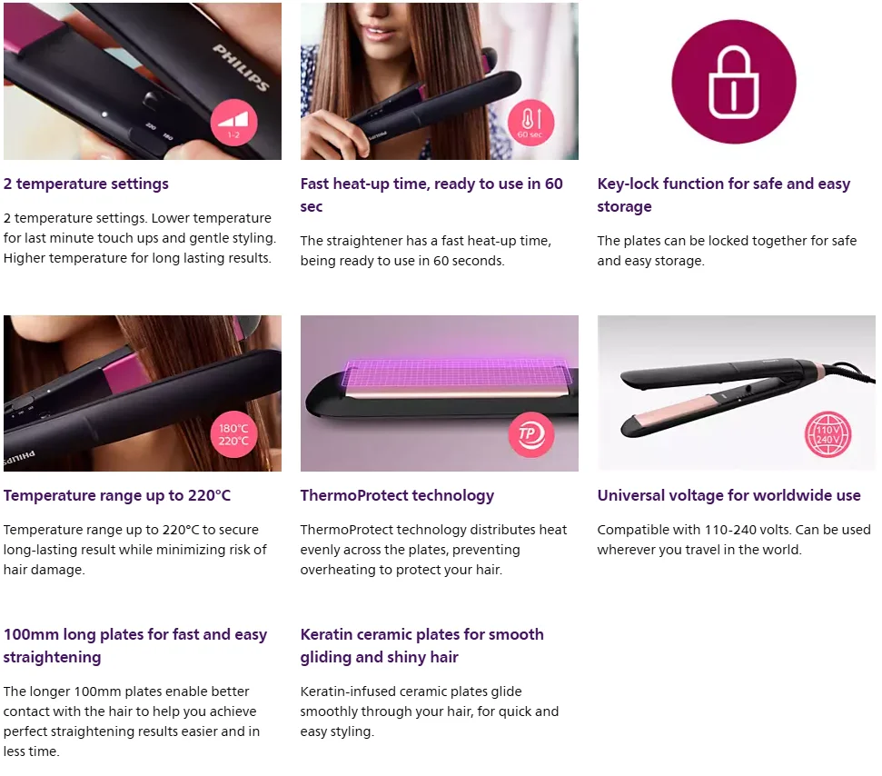 Philips StraightCare ThermoProtect Straightener Philips StraightCare ThermoProtect Straightener