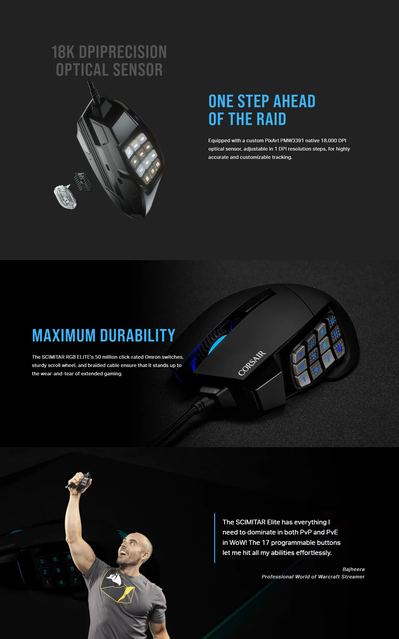 CORSAIR SCIMITAR RGB ELITE CORSAIR SCIMITAR RGB ELITE