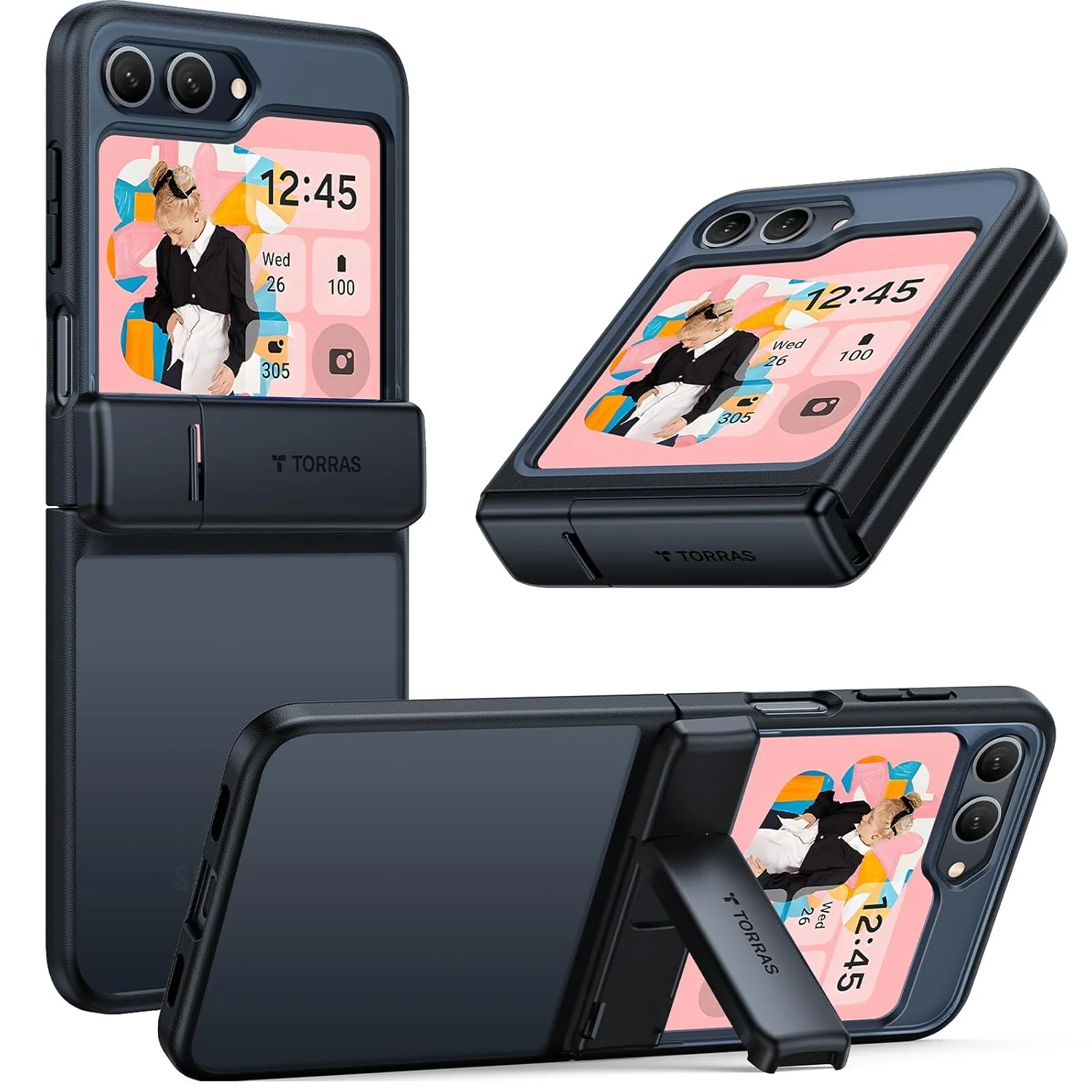 TORRAS Armor Stand for Samsung Galaxy Z Flip 5