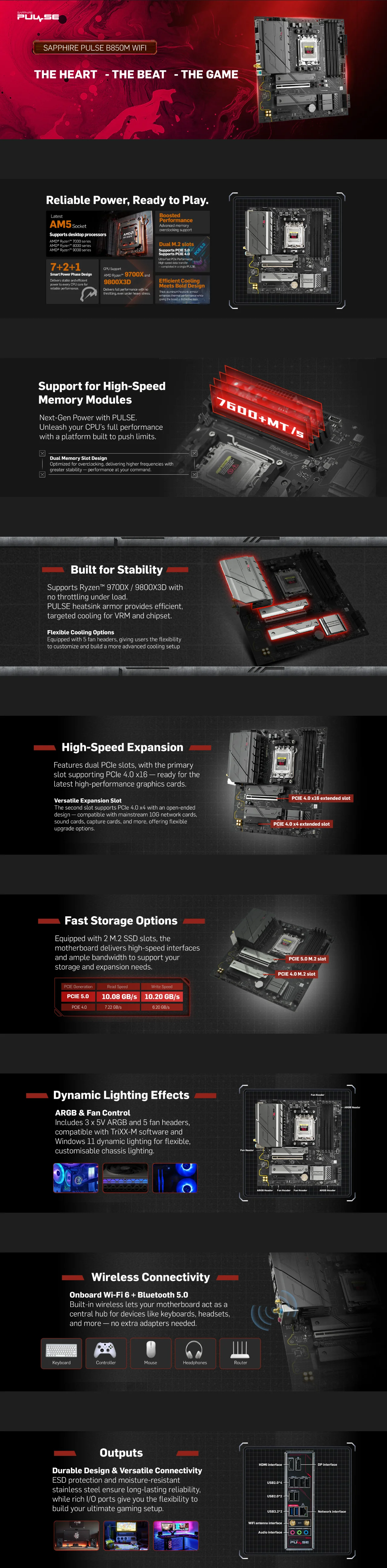 Sapphire Pulse B850M
