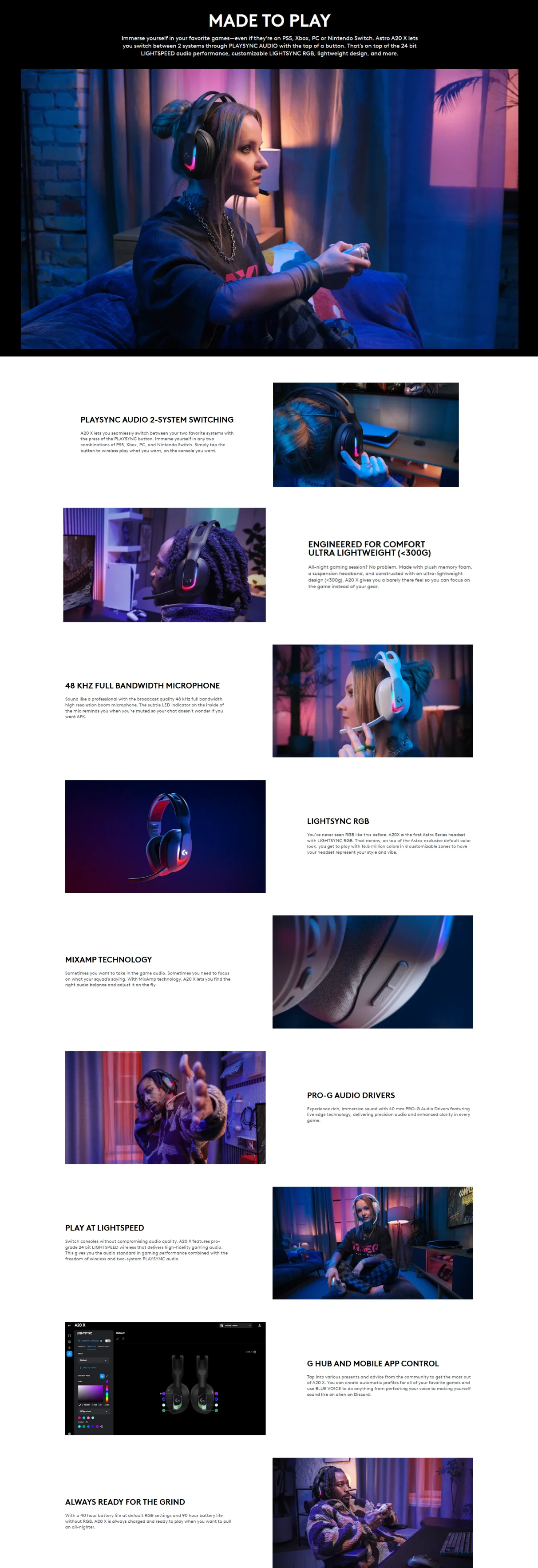 Logitech G ASTRO A20 X LIGHTSPEED Logitech G ASTRO A20 X LIGHTSPEED