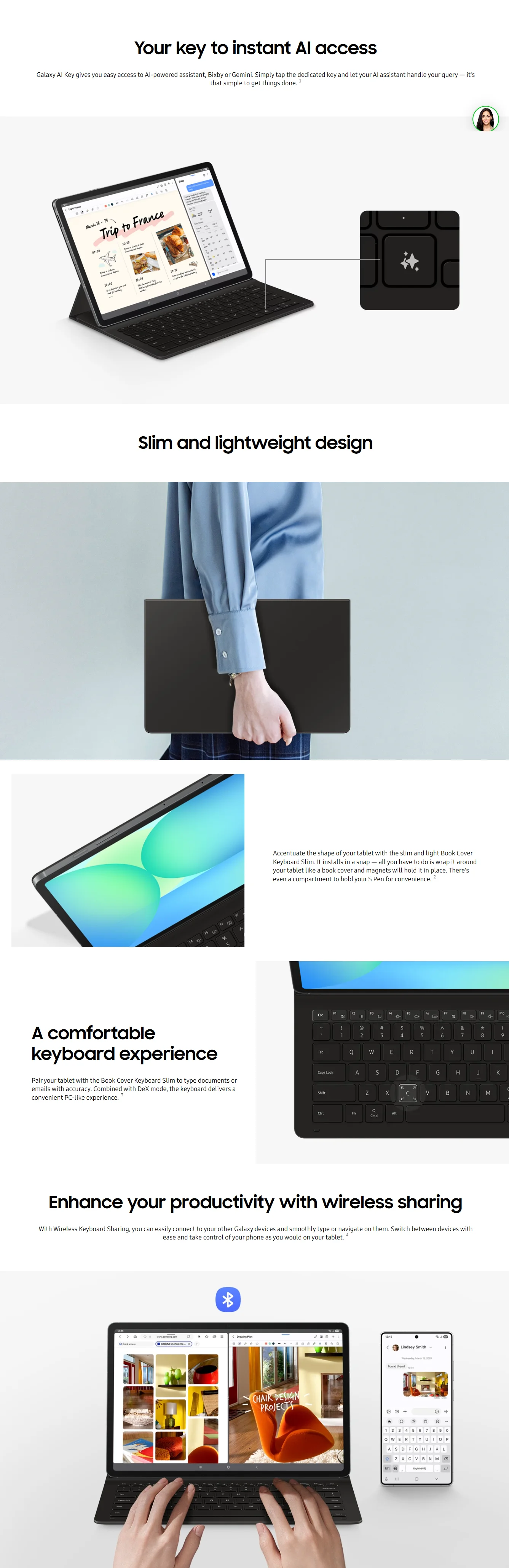 Samsung Galaxy Tab S10 FE+ Book Cover
