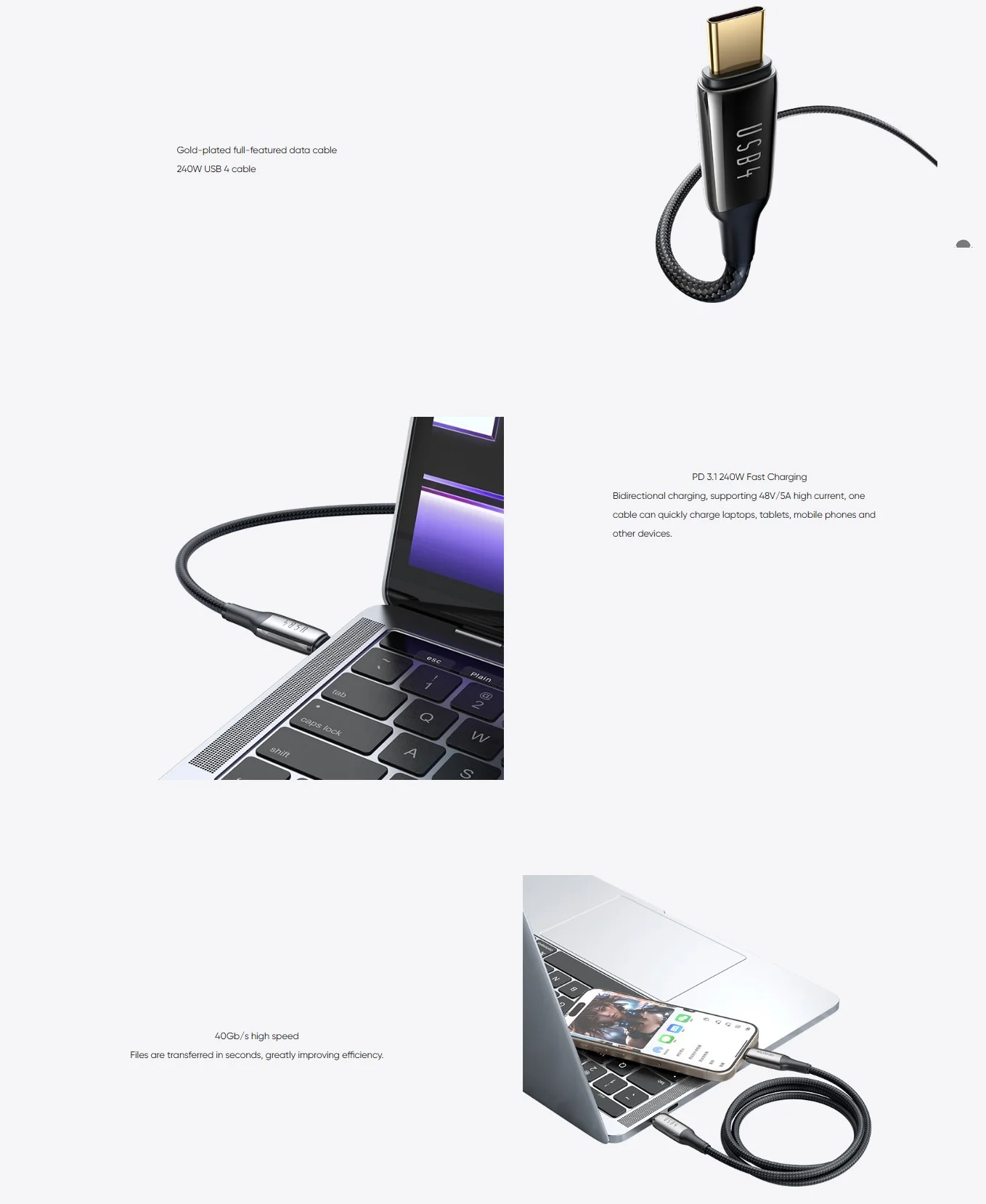 Mcdodo CA-2990 240W USB-C Cable (1.2m) Mcdodo CA-2990 240W USB-C Cable (1.2m)