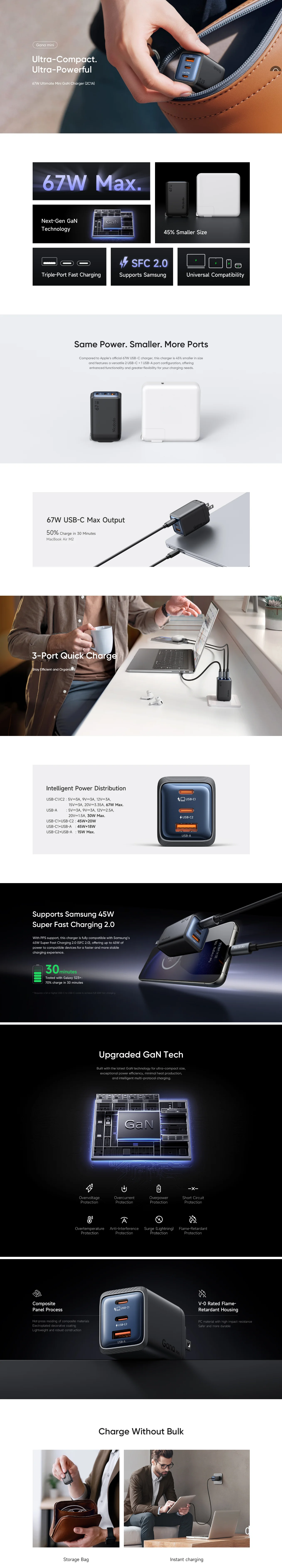 Mcdodo CH-098 GaN Mini 67W Fast Charger
