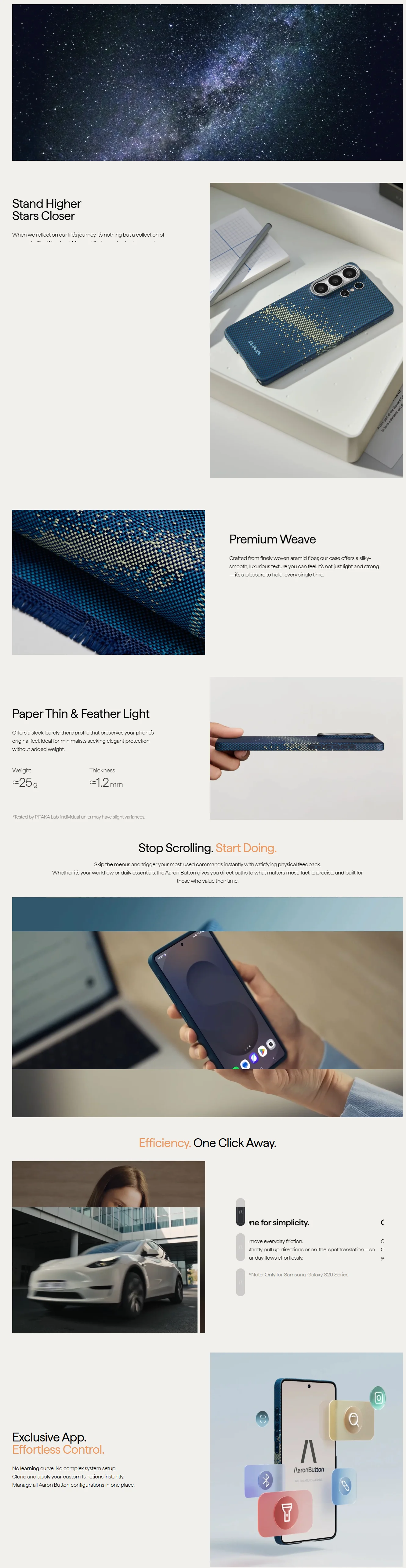 PITAKA Ultra Slim Case for Galaxy S26 Ultra