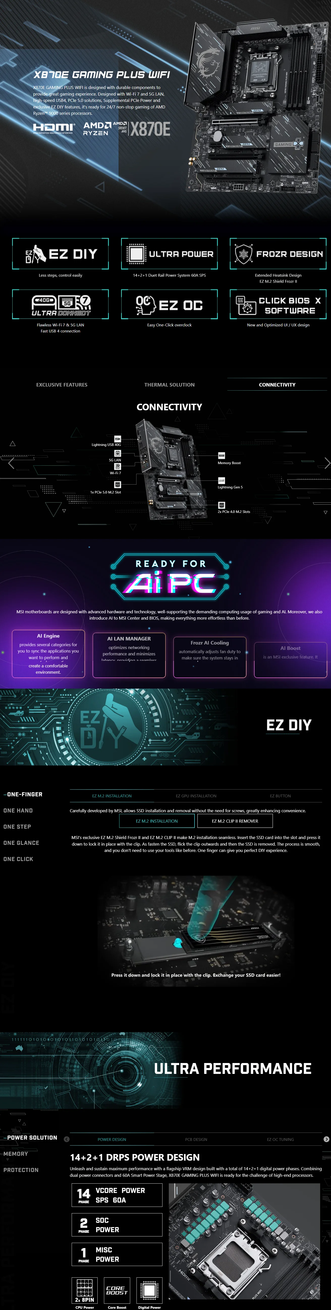 MSI X870E Gaming Plus WiFi MSI X870E Gaming Plus WiFi