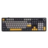 AULA F108 PRO Wireless Keyboard - Grey & Yellow