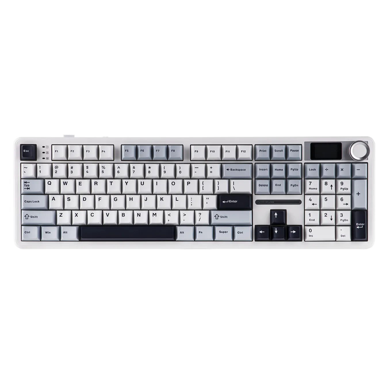 AULA F108 PRO Wireless Keyboard - White & Blue
