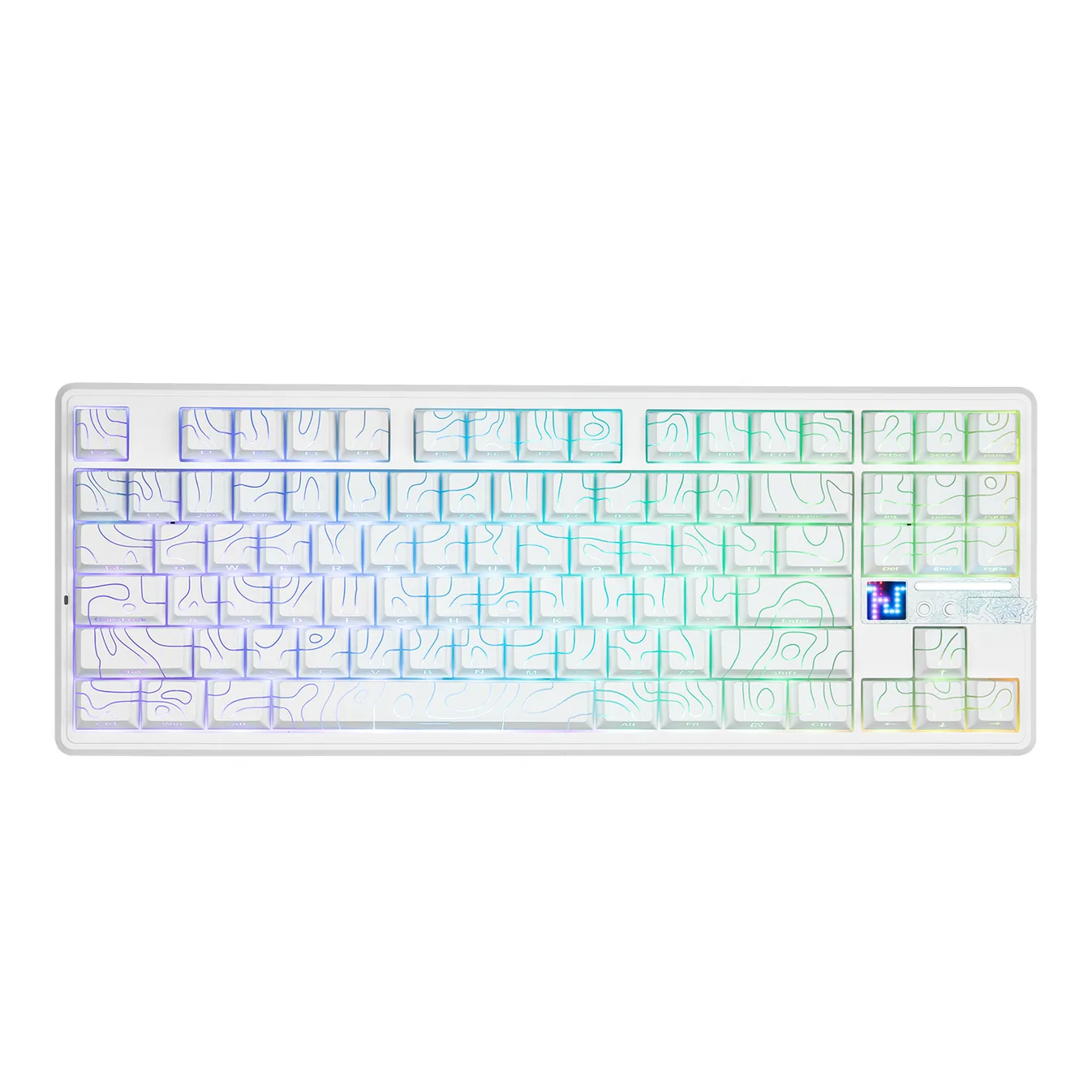 AULA F87 PRO V2 Keyboard - White Contours C