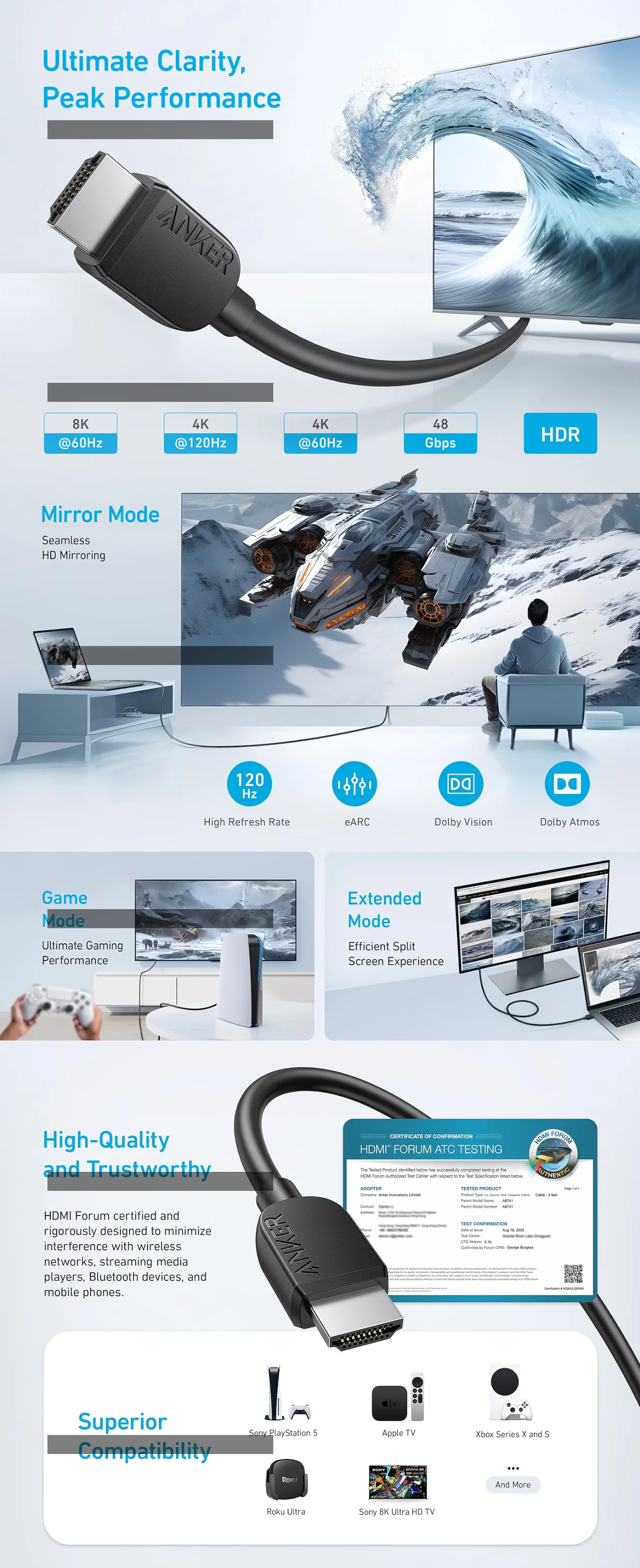 Anker HDMI Cable 8K@60Hz